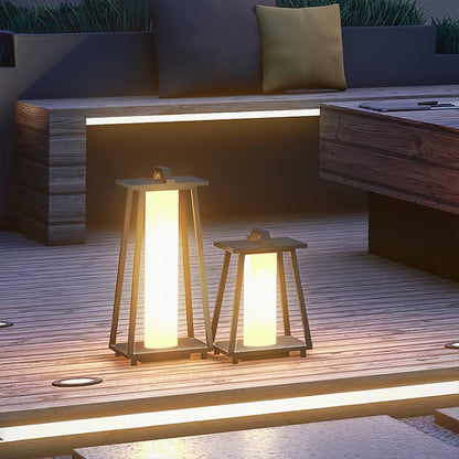 Lanterne extérieure fer forgé conique LED étanche style japonais