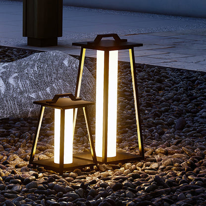 Lanterne extérieure fer forgé conique LED étanche style japonais